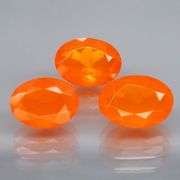 Glistening 3.24ct natural orange Fire Opal set