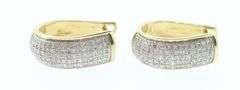 10kt Solid Yellow Gold & Diamond Earrings