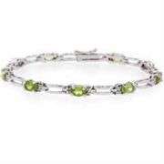Sterling Silver Peridot Bracelet