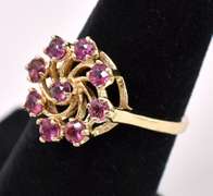 Beautiful Ruby Ring In 14K Yellow Gold