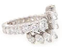 2.35ctw Marquise and Round Diamond Eternity Ring in Platinum