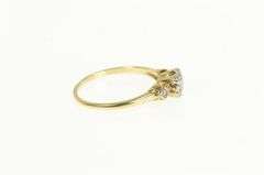 14K Yellow Gold 1940's Classic Diamond Promise Engagement Ring