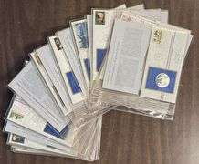 Collection of 21 Sterling Silver Proof Medallions & 1st Day Covers