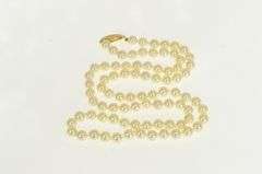 14K Yellow Gold 6.2mm Classic Retro 1950's Pearl Strand Necklace