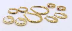 Group Lot of Vintage 925 Sterling Silver Hoop Earrings