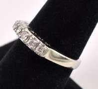 Sparkling Diamond Ring In 14K White Gold