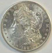 Blazing-white Choice BU 1897-S Morgan Silver Dollar