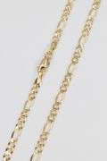 14k Yellow Gold Solid Figaro Link Chain 3.88mm Necklace 22"
