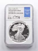 PF70 UCAM 2021-S American Silver Eagle T2 Signed Moy NGC