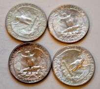 1939 2 x 1940 1941 Slider Washington Quarters