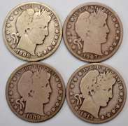4 Different Barber Halves