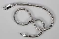 Sterling Silver Snake Chain 2.3mm Solid 925 New Brazilian Bracelet 8"