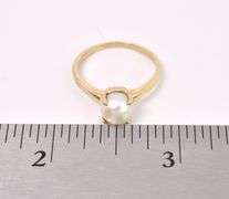 Simply Beautiful Fresh-water Pearl Ring In 14K Yellow Gold