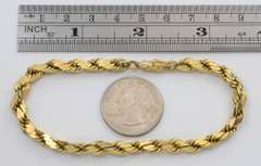 Flashy Diamond Cut 14k Rope Bracelet