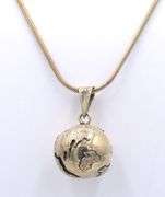 Vintage 925 Sterling Silver World Pendant on Chain