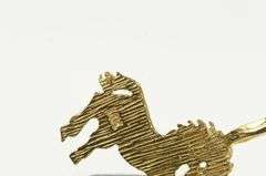 14K Yellow Gold Diamond Cut Unicorn Unique Symbol Charm/Pendant