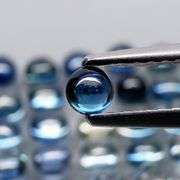 Glistening 5.56ct heated only Sapphire cabochon set