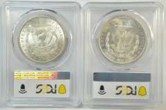 Nice near Gem BU 1902-O & 1904-O Morgan Silver Dollars. PCGS MS64
