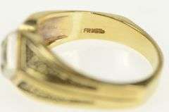 14K Yellow Gold 0.22 Ct Men's Diamond Vintage Wedding Ring