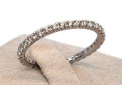 14K WHITE GOLD PAVE DIAMOND BAND