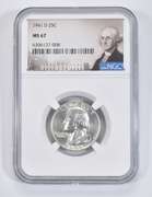 MS67 1941-D Washington Quarter - Graded NGC