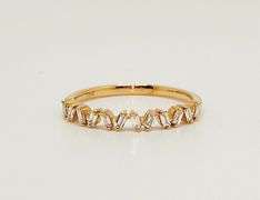 Contemporary Dominio Diamond Set 18k Rose Gold Ring