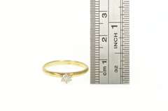 14K Yellow Gold 0.22 Ct Diamond Solitaire Promise Engagement Ring