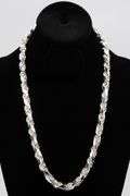 Sterling Silver Heavy Diamond-Cut Rope Chain 9.7mm Solid 925 Italy New Men's Necklace 24"