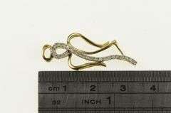 10K Yellow Gold Guardian Angel Diamond Protection Symbol Pendant