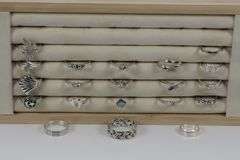 Sterling Silver Curated Ring Assortment Various Sizes & Styles (20 Ring Lot)