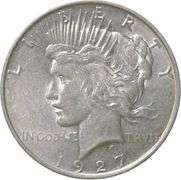 1927-D Peace Silver Dollar