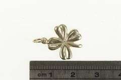 14K White Gold Diamond Shamrock Four Leaf Clover Lucky Charm/Pendant