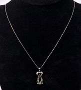 Dog Pendant Necklace In Sterling Silver