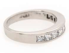 Fabulous 1.00ctw Princess Diamond Channel Set Wedding Band Ring in Platinum