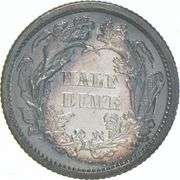 1870 Seated Liberty Half Dime
