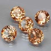 Matched! 5 piece 11.58ct full fire Imperial Topaz set