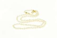 14K Yellow Gold Pearl Beaded Vintage Classic Statement Bracelet