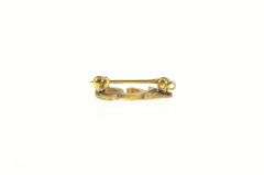10K Yellow Gold VCC Retro Vintage Simple Lapel Pin/Brooch