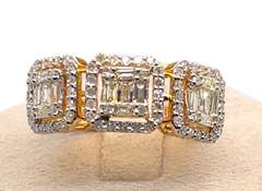 10K YELLOW GOLD DIAMOND RING