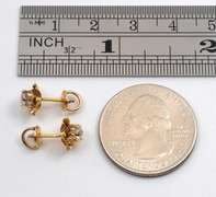 Vintage Buttercup White Sapphire Earrings