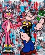 Extermely Collectable Original Painting By Jozza Jozza Pink Panther