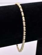Sparkling 14K Yellow Gold Diamond Tennis Bracelet