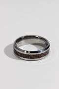 8mm Tungsten Carbide Wedding Band w/Carbon Fiber Inlay Size 15