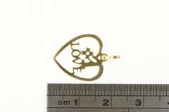 14K Yellow Gold #1 Number One Love Heart Love Symbol Pendant