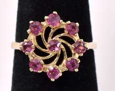 Beautiful Ruby Ring In 14K Yellow Gold