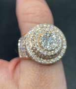 4.00 C.T. T.W. CIRCLE CHAMPIONSHIP STYLE MENS ROSE GOLD ROUND DIAMOND RING