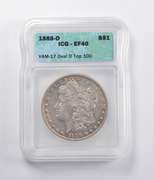 EF40 1888-O Morgan Silver Dollar VAM-17 Oval 0 Top 100 ICG