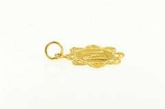 14K Yellow Gold M Ornate Scalloped Monogram Name Letter Charm/Pendant