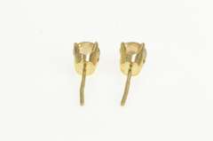 14K Yellow Gold 1.00 Ctw Diamond Solitaire Classic Stud Earrings