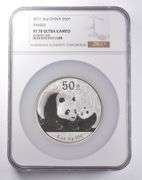PF70 UCAM 2011 China 50 Yuan 5 Oz Silver Panda NGC